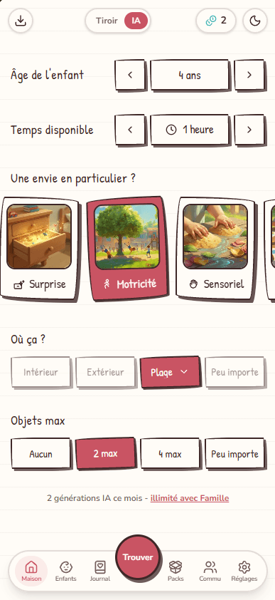 Capture d'écran de Tiroir Magique